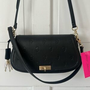 NWT Betsey Johnson Black Skull Crossbody Purse